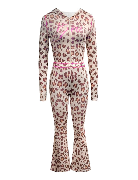 LW Leopard Long Sleeve Two-Piece Set